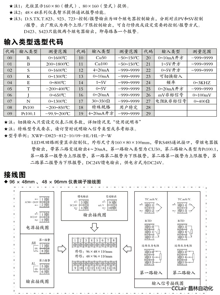 數顯控制儀 XWP-D923 