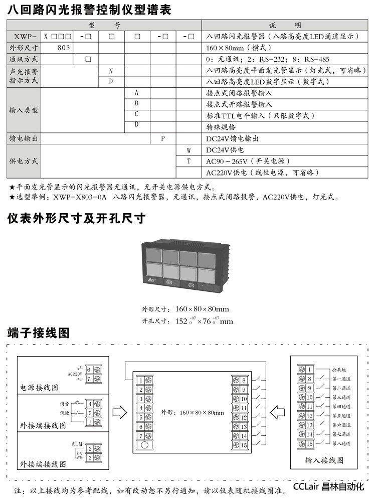 XWP-X803  報警控制儀 