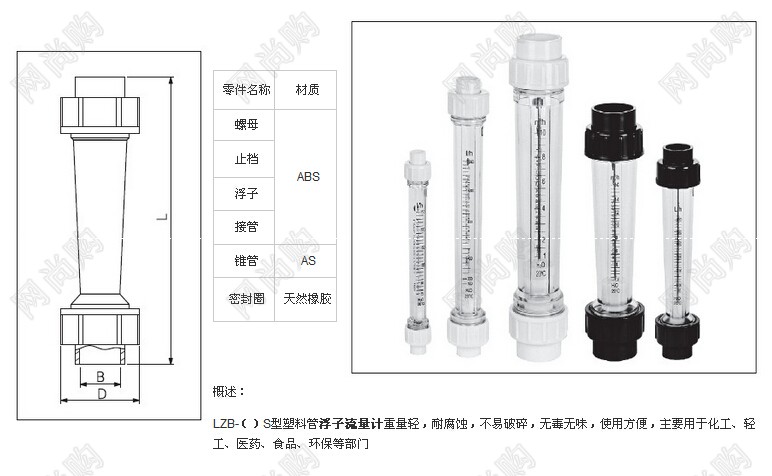 浮子流量計LZB-15S，LZB-100S