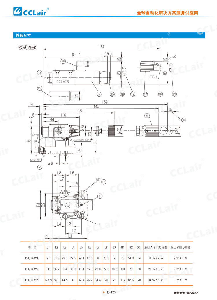 DB,DBW 50型先導式溢流閥,電磁溢流閥-6 