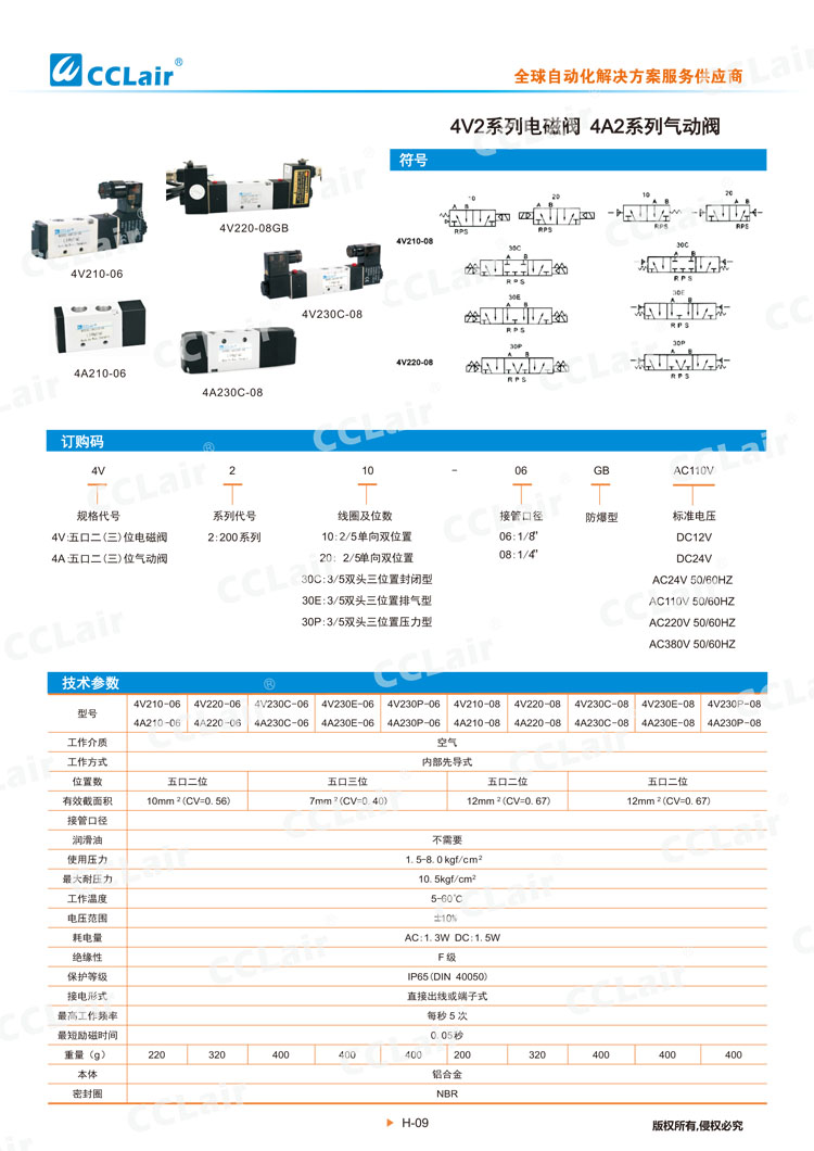 4V2系列電磁閥 4A2系列氣動閥-1