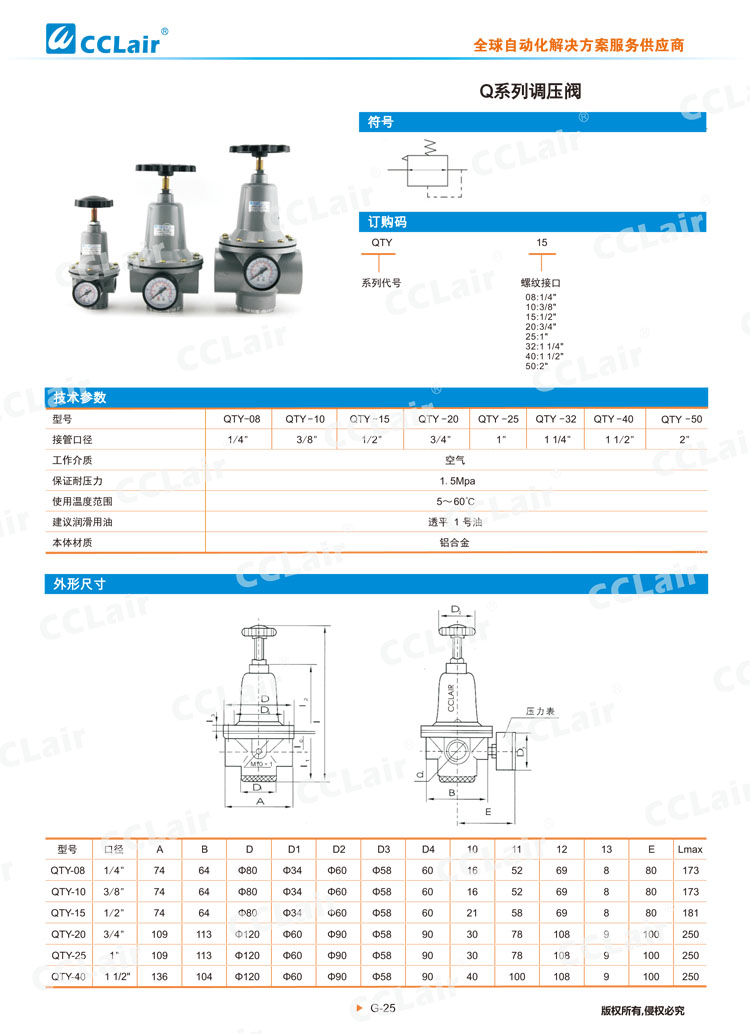 Q系列調壓閥