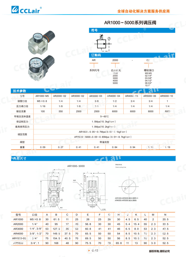 AR1000-5000系列調壓閥