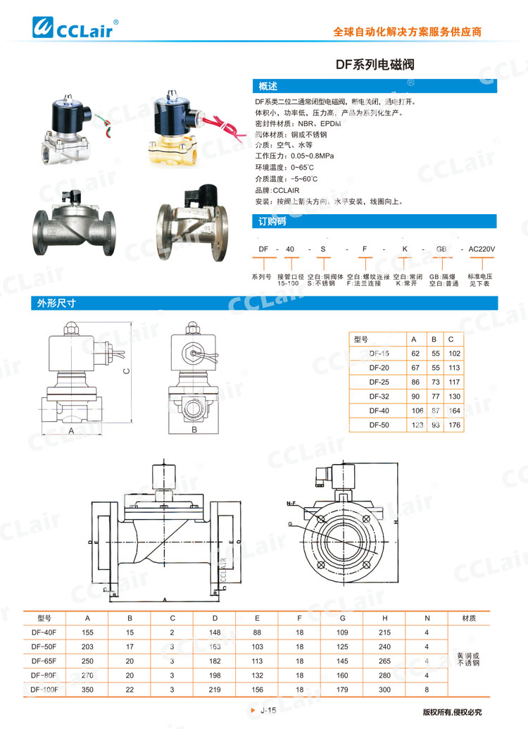 DF系列電磁閥