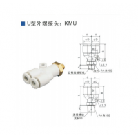 SMC型外螺接頭KMU03-M3，KMU23-M3，KMU03-M5，KMU23-M5，KMU04-M3，KMU04-M5，KMU04-M6，KMU04-01S，KMU06-M3，KMU06-M5，KMU06-M6，KMU06-01S，